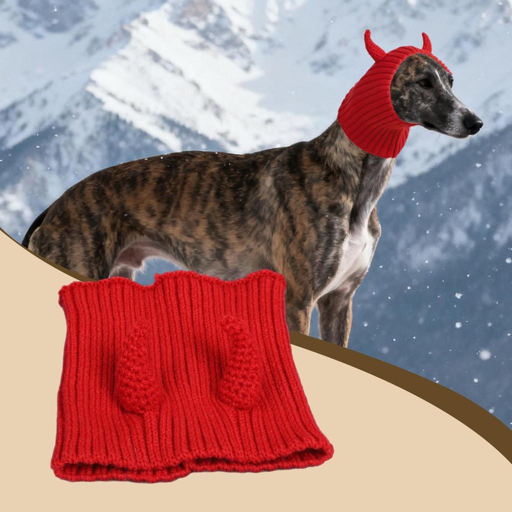 Dog Winter Hat Yarn Knitted Warm Head Wrap Pet Cap Accessories for Dogs Outdoor or Indoor Use