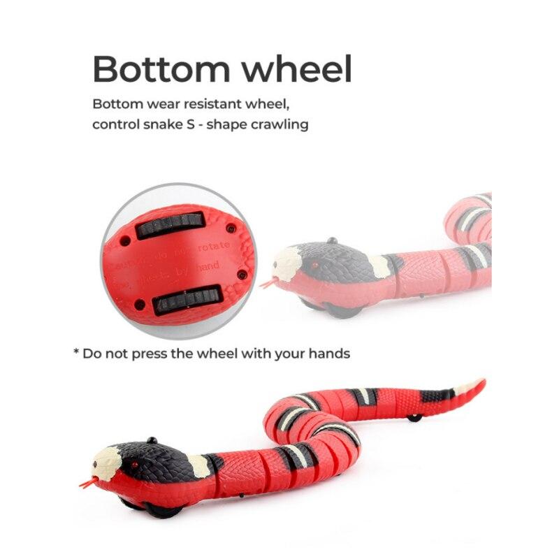 Забавная электрическая игрушка Змея, электрическая индукция, предотвращение препятствий, серебряное кольцо, змея, уникальный пульт дистанционного управления, змея, детская игрушка