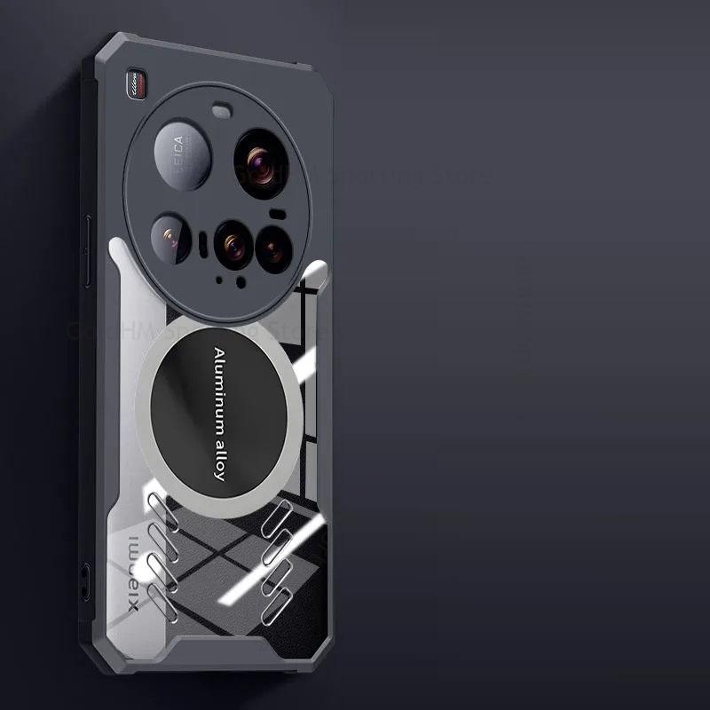 Чехол для Xiaomi 15 Ultra Armor Shockproof Clear Acrylic Противоударный чехол для Mi 13 Pro 12S 11 14 15 Ultra Cooling Теплоотвод для Magsafe Cover