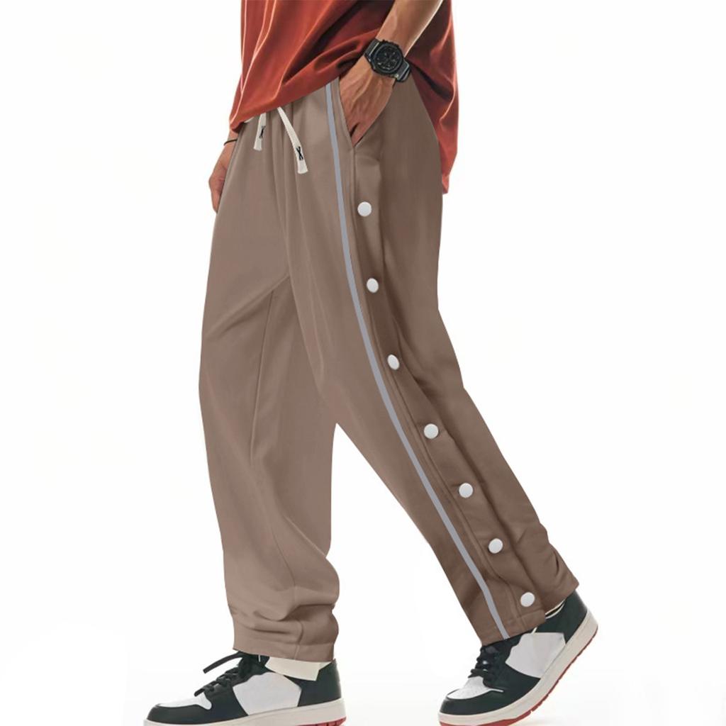 Мужские спортивные штаны, повседневные штаны на кулиске, штаны для походов, штаны с боковой застежкой