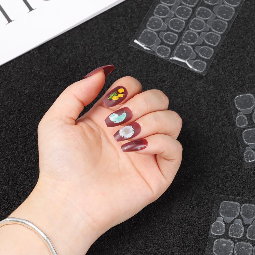 Красота Прозрачный Ультратонкий Инструмент Для Наращивания Клейкие Ленты Накладные Типсы Двусторонние Наклейки