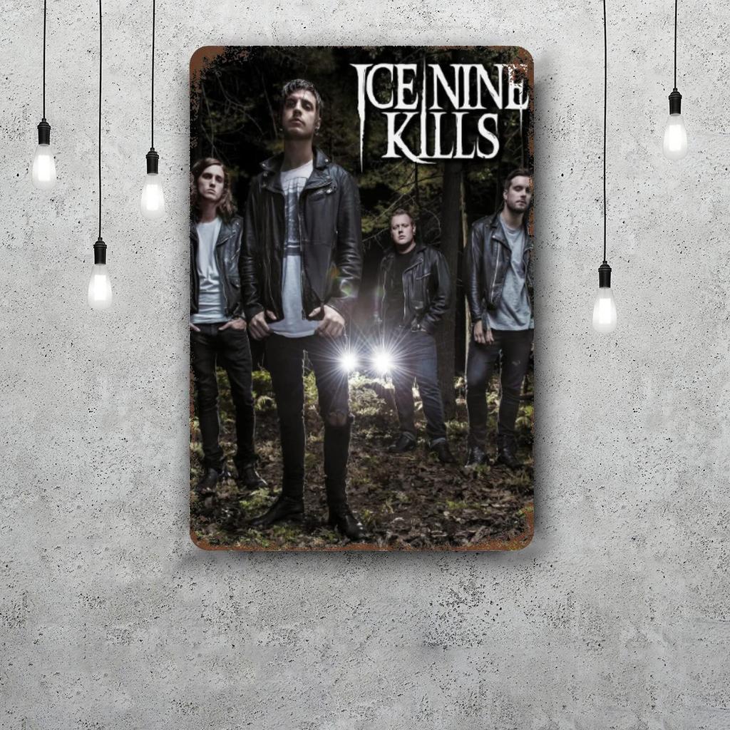 Ice Nine Kills Decor Poster Vintage Tin Sign Metal Sign Decorative Plaque for Pub Bar Man Cave Club Wall Decoration