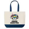 Sac Shopping - PLANETEE - Super Arrière-Grand-Père Papy Papi Papa - Fond Bleu - Coton 40x45 Cm - Grand Format