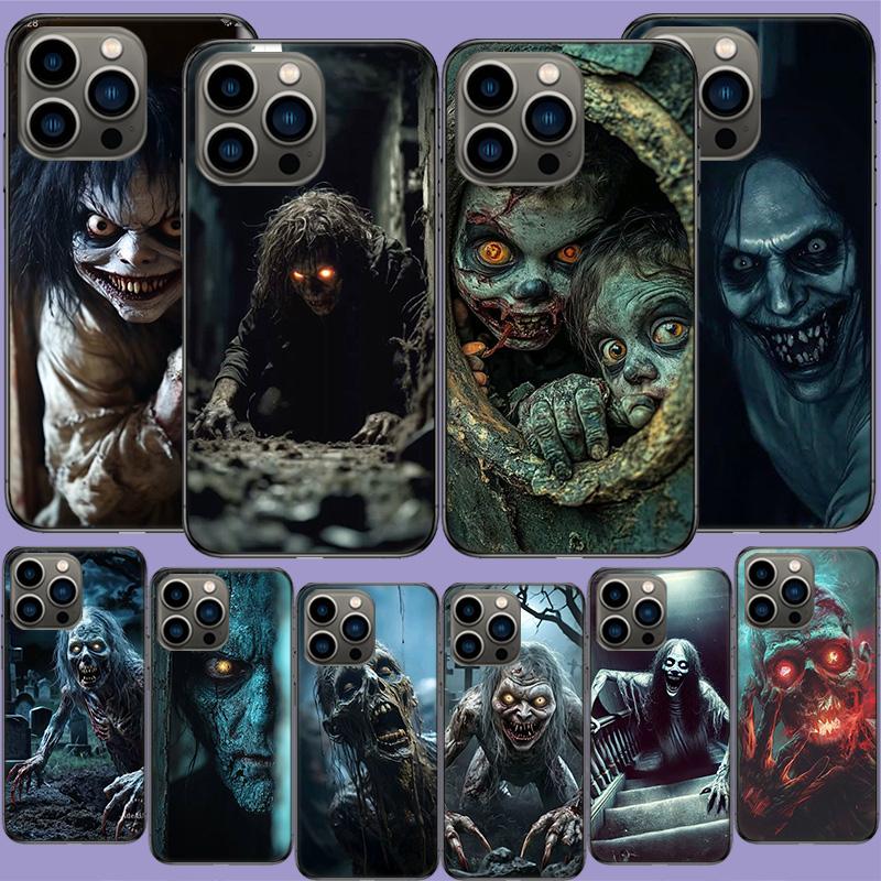 Чехол для телефона 'Зомби-апокалипсис' для iPhone 17 Air 15 Pro 14 Plus 16 Pro Max 12 13 Mini 11 16E X XS Защитная крышка Милый Fundas