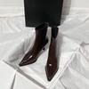 Мода Осень Зима Мода Тонкий Каблук Узкие Ботильоны Женские Острый Носок Молния Обувь Современные Короткие Ботильоны Zapatos De Mujer
