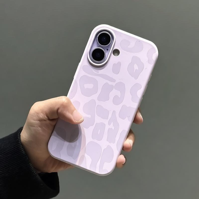 Ins Leopard Pattern Liquid Silicone Case For iPhone 17 11 12 13 14 15 16 Pro Max Plus Air Soft Camera Control Button Soft Cover