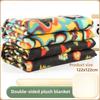 Плед Nordic Botanical Flannel | Двусторонний плюшевый плед 120x120 см на все времена года