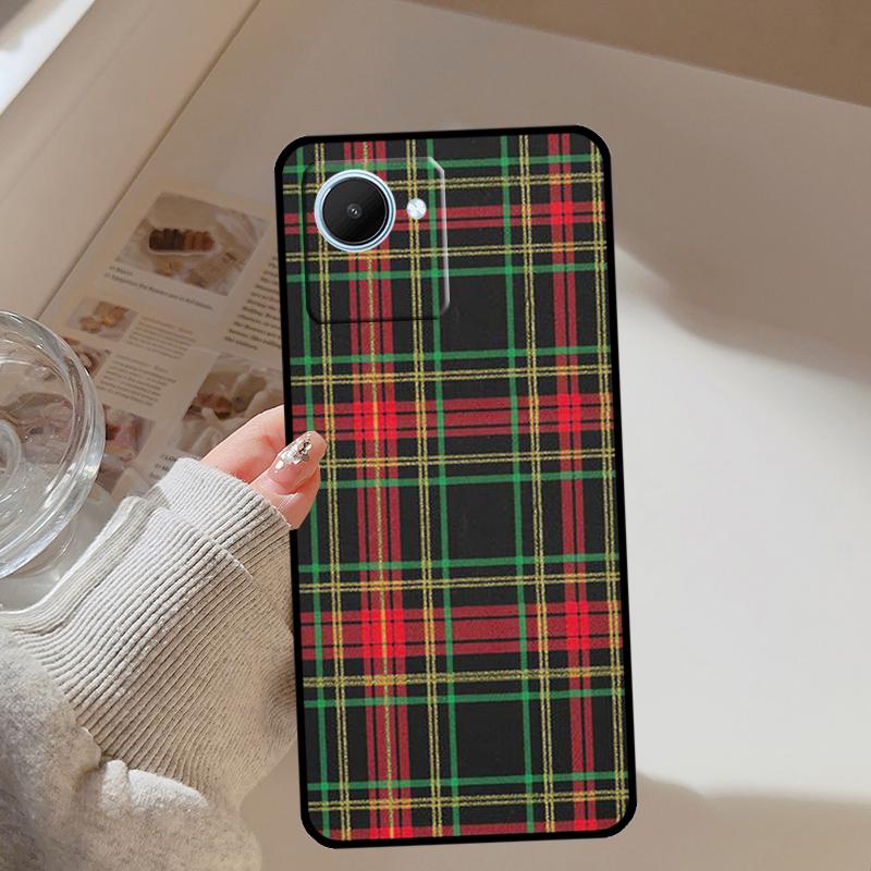 Шотландский Клетчатый Теплый Плед Для Realme GT 7 Pro 5 GT 6 6T C67 C61 C55 C53 C51 C21Y C25S C75 10 11 12 13 14 Pro Plus Чехол