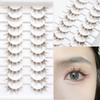 10 Pairs 3D Manga Lashes Natural Look Faux Mink Lashes Fashion Dramatic Anime Lashes  for Women