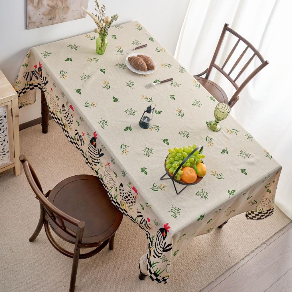 Скатерть Литературная Пастораль Курица Прямоугольная Ткань Скатерть для Обеденного Стола Пылезащитная Украшение Скатерть для Кофейного Столика