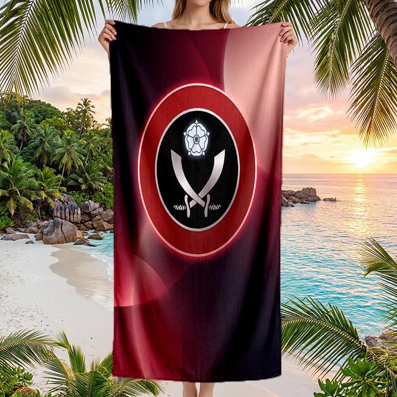 Sheffield United Football Beach Towel Soft Microfiber Summer Towel Quick Dry Absorbent Towel for Beach Swimming Pool Travel