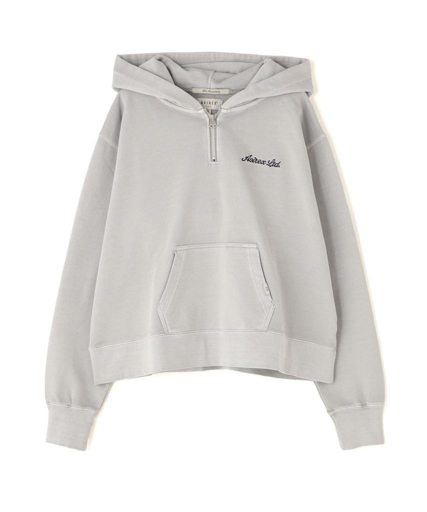 AVIREX FADE WASH CADET PATCH H Z HOOD PARKER light gray