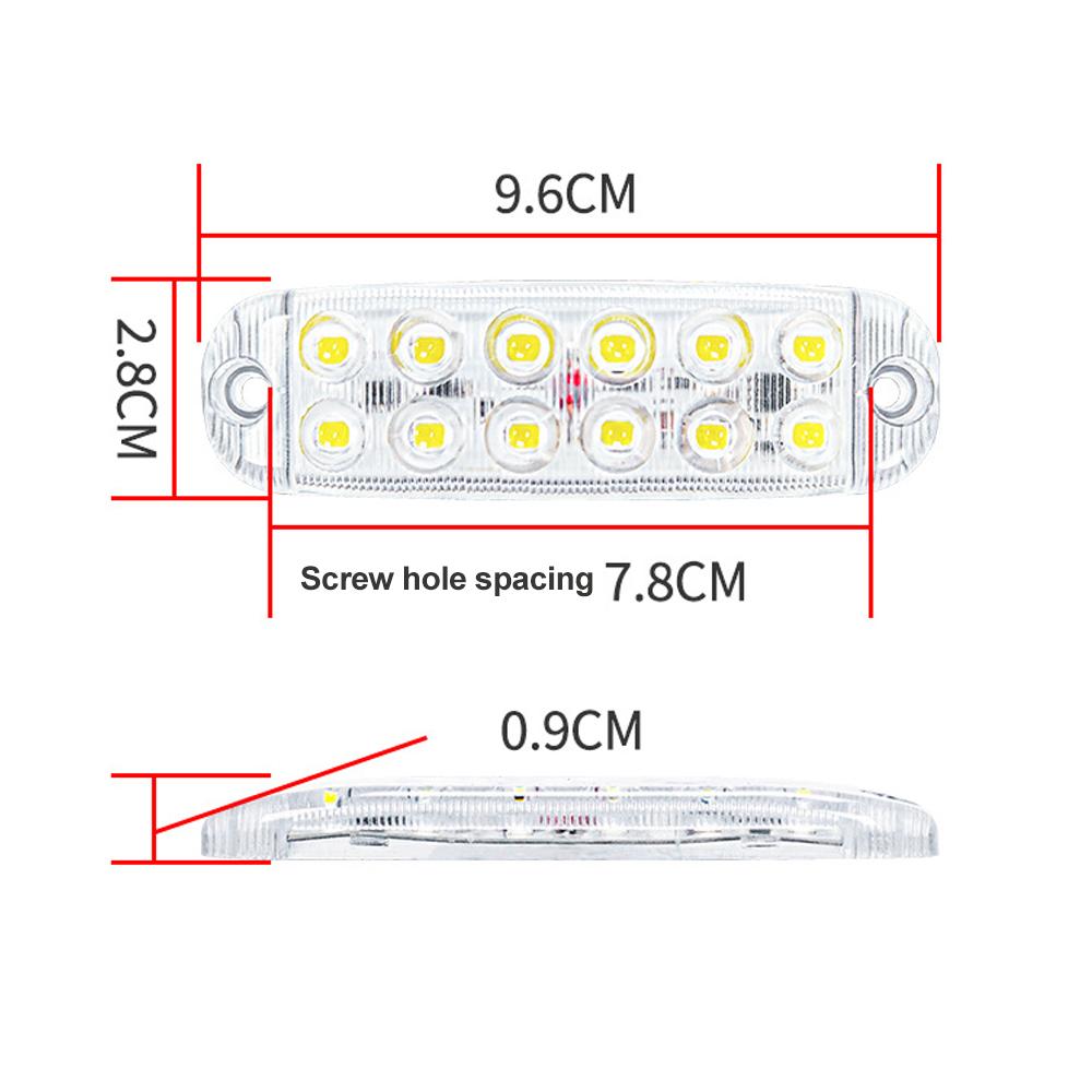 Car Strobe Warning Light 12 Led Grille Flashing Lightbar Signal Lamp 5 Colors Choose for Truck Police Traffic Light 12V - 24V