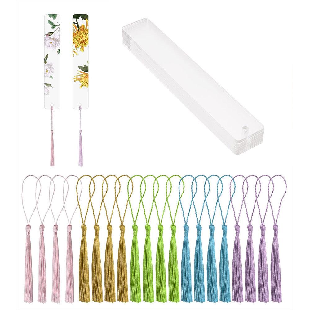 DIY Acrylic Bookmark Blanks: Transparent, Tassel-Ready, Personalized for Painting