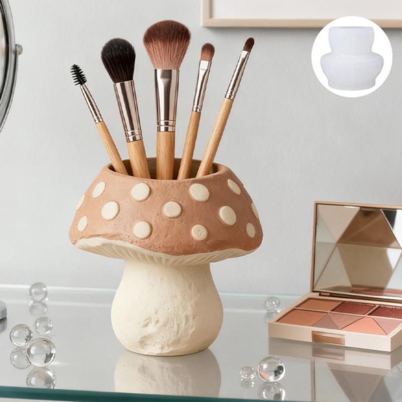 Гибкая силиконовая форма-горшок в форме гриба для Resin Art, литья бетона, цемента и декоративный контейнер для свечей