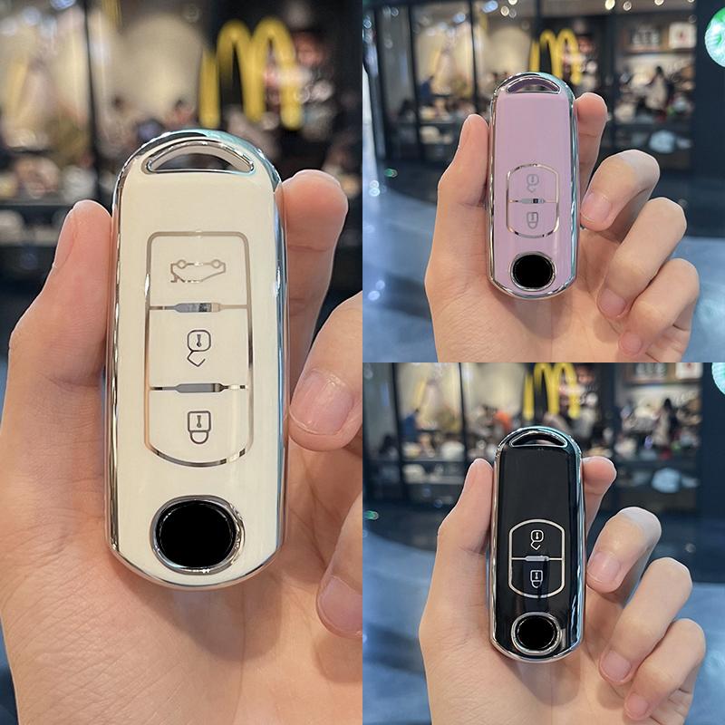 Новый чехол для ключей из ТПУ с 2 3 4 кнопками для Mazda 2 3 6 Atenza Axela Demio CX-5 CX5 CX-3 CX7 CX-9 CX30 2016 2017 2018 2019, чехол для ключей