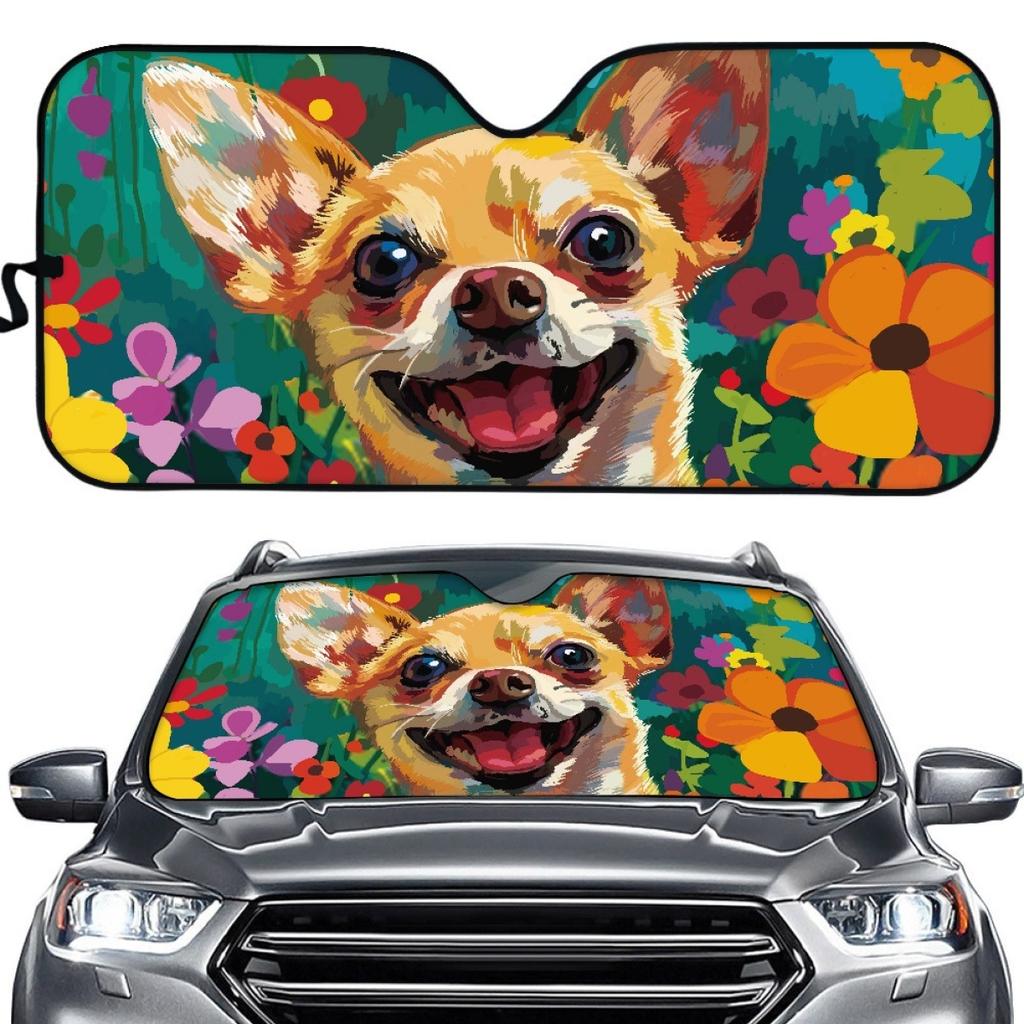 Personalized Pet Dog Animal Car Front Windshield Sun Visor Interior Sun Protection
