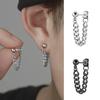 1 Pair Titanium Steel Chain Earrings For Men Women Hiphop Rock Punk Fashion Jewelry Piercing Earring