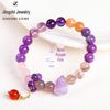 Purple Fire Multi-Stone Amethyst Bracelet & Jade Pendant for Women