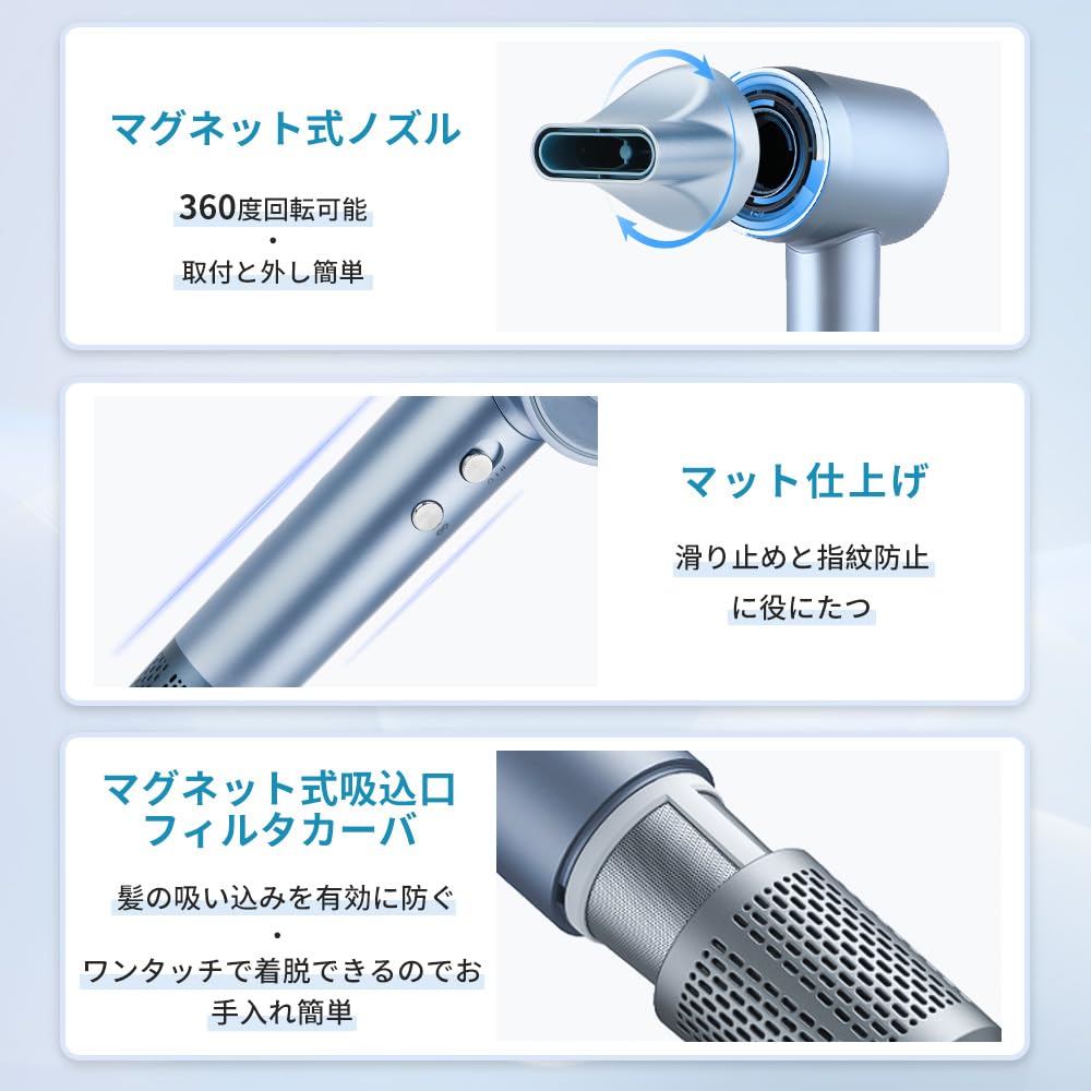 YOUMAY Large Air Volume Hair 200 Million High Negative Ion Large Air Quick High Constant Hair Cold Hot Hot Alternating Cold Air and Hot Air Low Hair