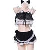 SHLYMP Maid Maid Clothes Cat Sexy Cosplay Erotic Extreme Erotic Underwear Costume Lingerie Babydoll Cat One Piece Apron Cute Moe Adult Costume