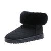 2024 New Winter New Fashion Solid Color Versatile Women's Snow Boots Fleece Lined Short Cotton Shoes Warm and Fashionable