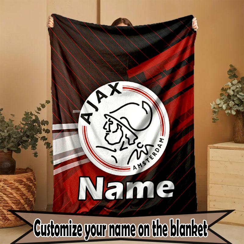 Custom Name Personalized Ajax Print Blanket, Home Decor, Bedroom, Sofa, Camping, Couch, Gifts for Birthday Christmas