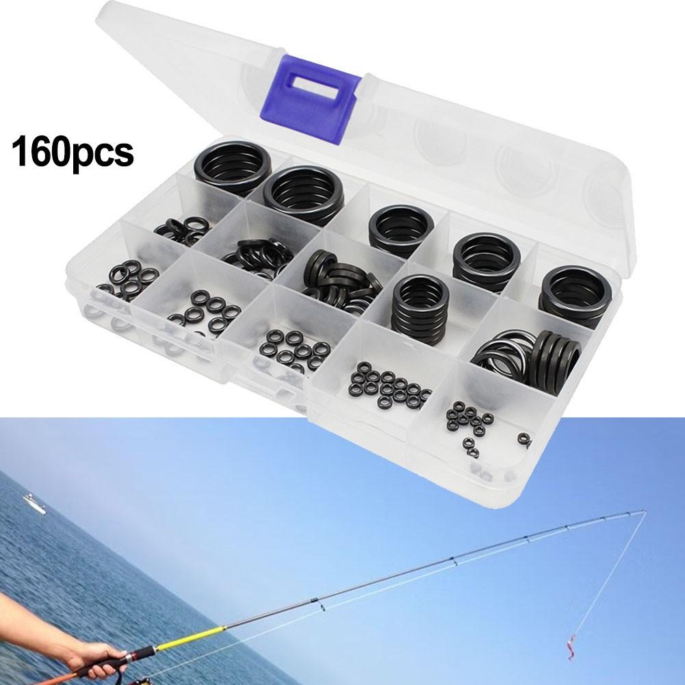 160pcs Guide Rings Ceramic DIY Fish Rod Repair Kit