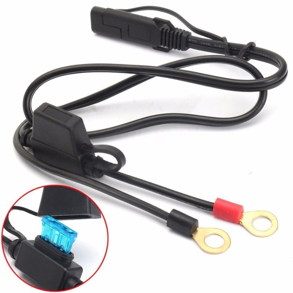 Universal Motorcycle Battery Charger Cable Quick Disconnect SAE Motorbike Connection Line Terminal