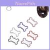 Pet Diamond Edge Dogs Tag Bone Shaped Anti Loss Jewelry Metal Pink Pendant Blue