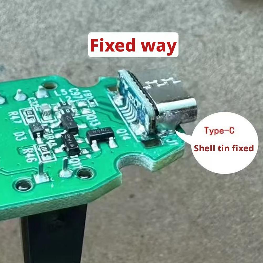 10Pcs USB To Type-C Adapter Board Female Connector Set 5Pin SMD SMT Type-C Socket Charging Port USB 2.0 Data Transmission