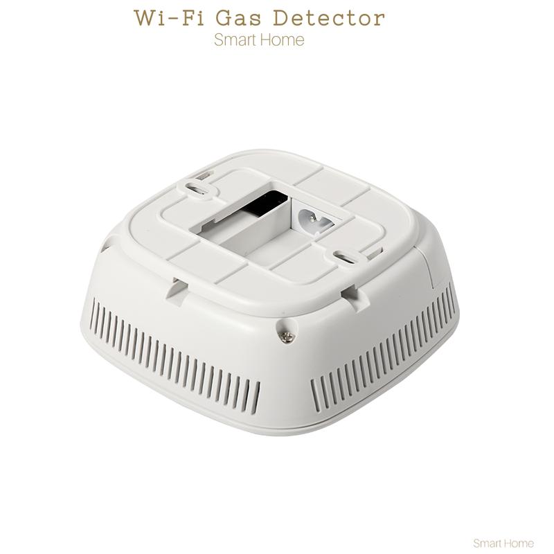 90-220Vac EU Plug WIFI Natural Gas Detector Tuya APP Push Message Coal Gas Sensor LPG Alarm NC/NO Relay Shut Off DN10/15 Valve