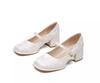 Spring Womens Shoes Vintage High Heels Women Casual Mary Jane Shoes Luxury Elegant Chinese Style Dress Shoes Thick Heel