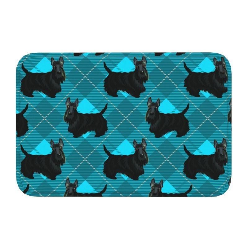 Cute Scottish Terrier  Front Door Floor Entrance Mats Indoor Scottie Dog Bath Kitchen Doormat Toilet Carpet Rug Home Decoration