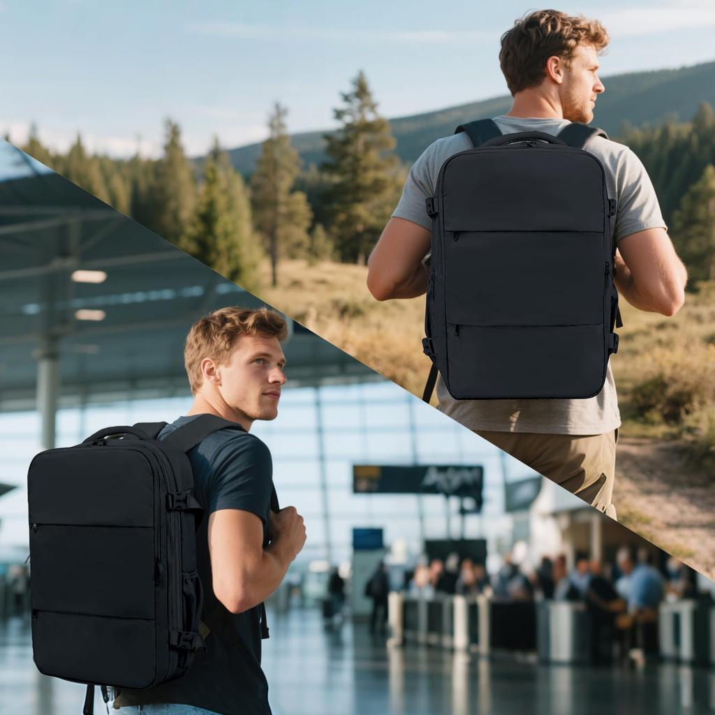 Рюкзак с вакуумной компрессией TPAID, Расширяемый, Вместимость 50 л, с электрическим насосом, Дорожный рюкзак, Большой вместимости, Подходит для 17-дюймовых ноутбуков, Водонепроницаемый,