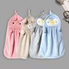1/4Pcs Kids Microfiber Hand Towels with Hanging Rope Absorbent Cartoon Design Kitchen Home Hand Towels