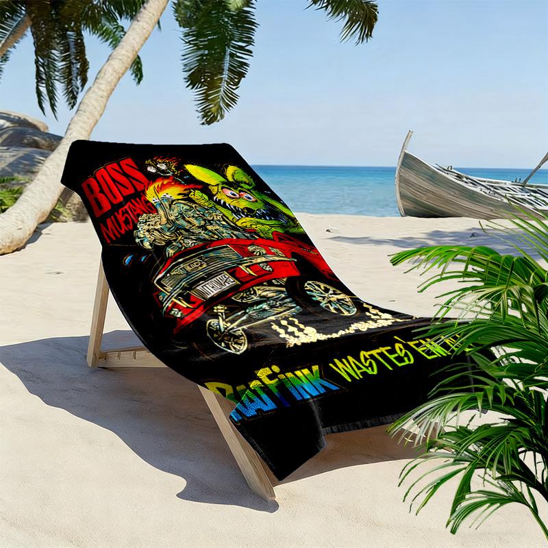 Hoodoo Gurus: Stage beach towel Outdoor camping beach swim Absorbent bath towel seaside Travel and vacation towels beach Comfort printing