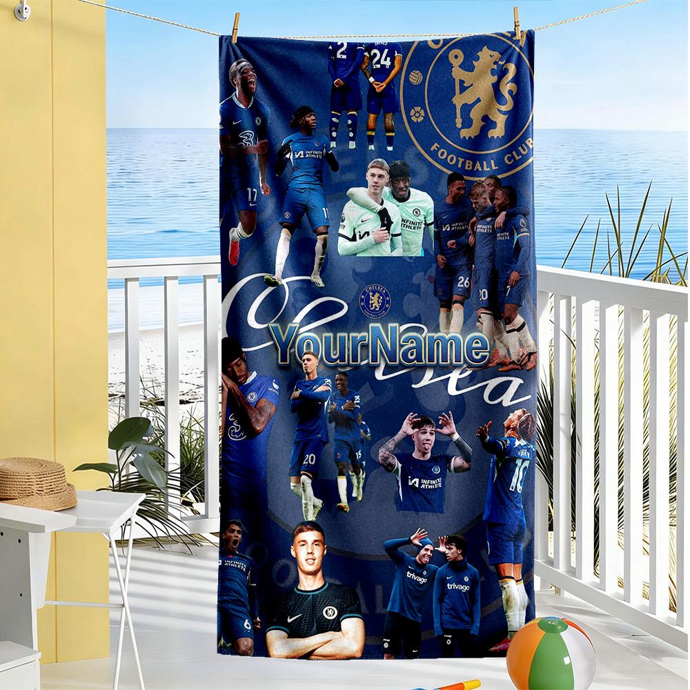 Chelsea Customized Name Beach Towel Super Soft & Absorbent Suitable for Sports Travel Swimming Yoga Bathroom Beach And Pool