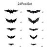 Halloween LED Bat Wall Stickers 3D Light Up Glowing Bat Stickers for Halloween Party Indoor Bedroom Wall Window Decor