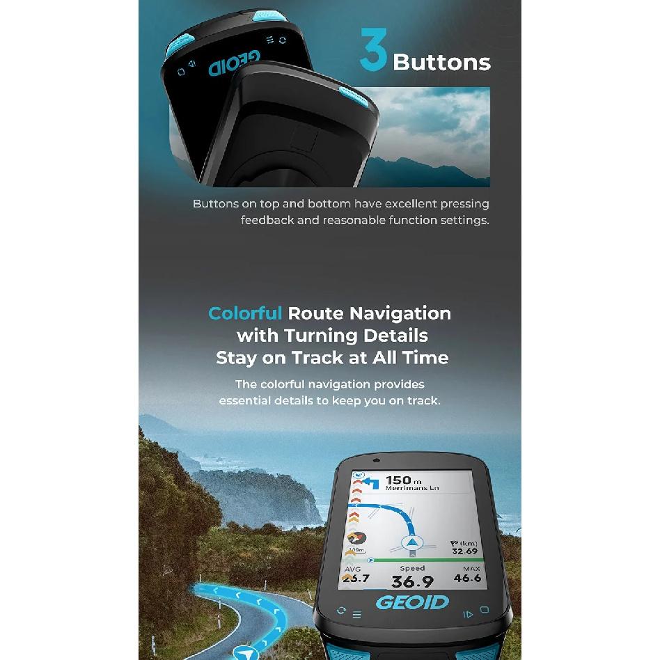 GEOID CC600 Цветной Экран Велокомпьютер Умная Навигация GPS Беспроводной Велосипедный Спидометр WIFI ANT+ 11 Языков Велосипедный Одометр