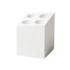 Mini Cube Umbrella Stand, Matte White, 4-Hole