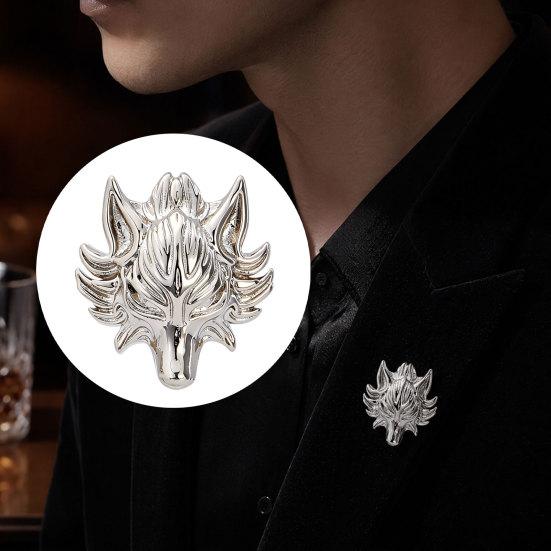 Brooch Pin, Versatile Animal-Shaped Brooch with Electroplated Surface, Lion Design Lapel Pin for Business Daily Wear