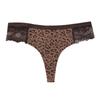 Women'S Sexual Sensual Fun Leopard Print T-Line Pants Tempt Ice Silk Low Rise Fitness Panties