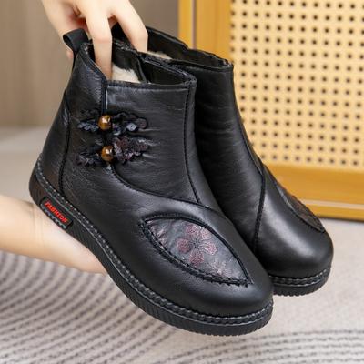 Женская обувь с флисом, теплая обувь, противоскользящие и водонепроницаемые ботинки на мягкой подошве