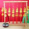 1PC Lucky Mascot 2025 Year Of The Snake Gold-Plated Plastic Zodiac Snake Pendant New Year Home Car Hanging Ornaments