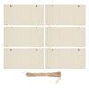6pcs Blank Wooden Plaque Rectangle Decorative DIY Unfinished Wood Sign with Holes for Coffee Shop