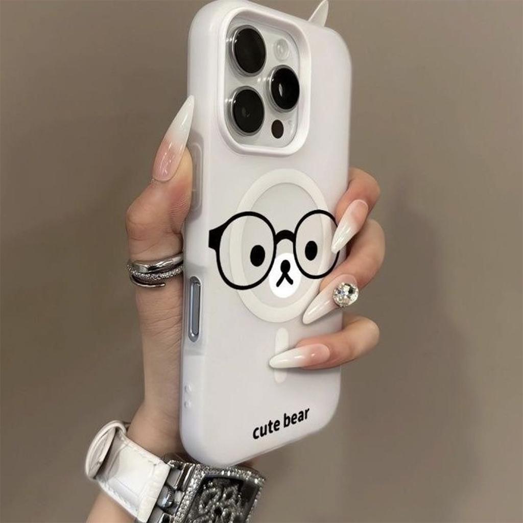 Magnetic Jelly Two-in-one Mobile Phone Case Frosted Transparent Mobile Phone Case Magnetic Simple for Apple 16pm Fashionable Mobile Phone Case