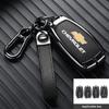 Чехол-брелок из сплава и кожи для автомобильного ключа Chevrolet Onix Equino Orlando Cruze Spark Sonic Camaro Volt Bolt Trax Malibu Blazer Traverse