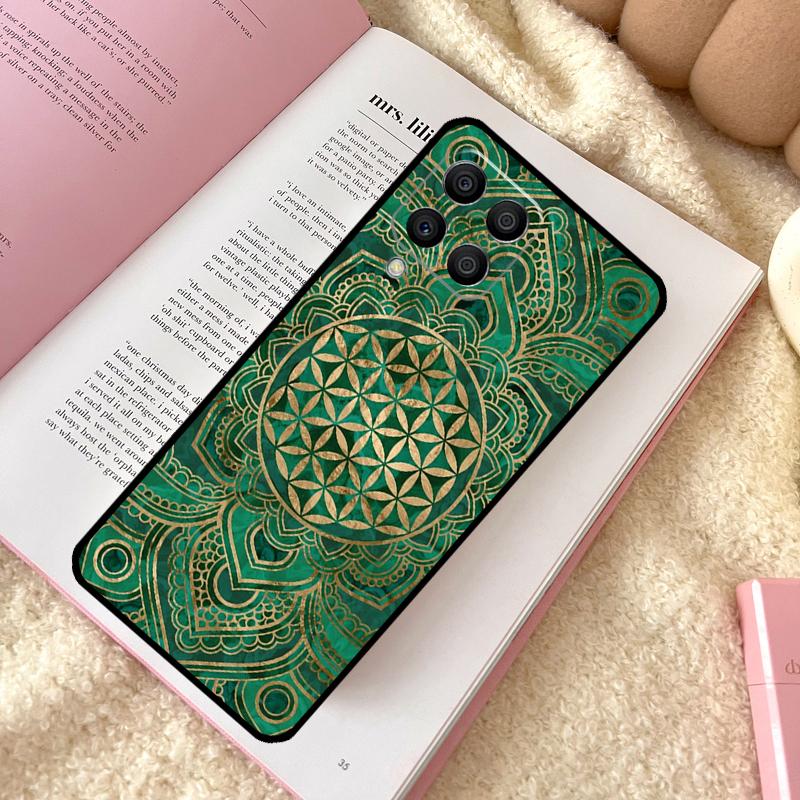 Flower Of Life In Lotus Pastel Golds Case For Samsung Galaxy M32 M52 M15 M11 M12 M13 M14 M06 M16 M36 M56 M31 M53 M35 M55 M34 M54