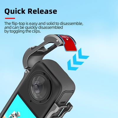 Металлический каркас-клетка для камеры Insta360 X4 С силиконовыми защитными крышками для объективов Защитный корпус Аксессуары для камеры